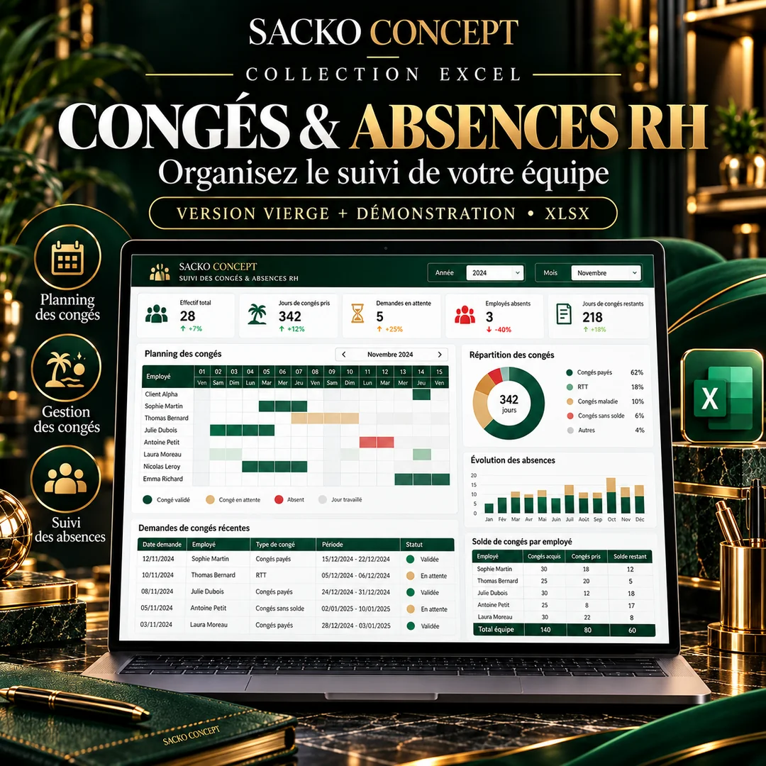 Leave & Absence Tracker — French Excel Files