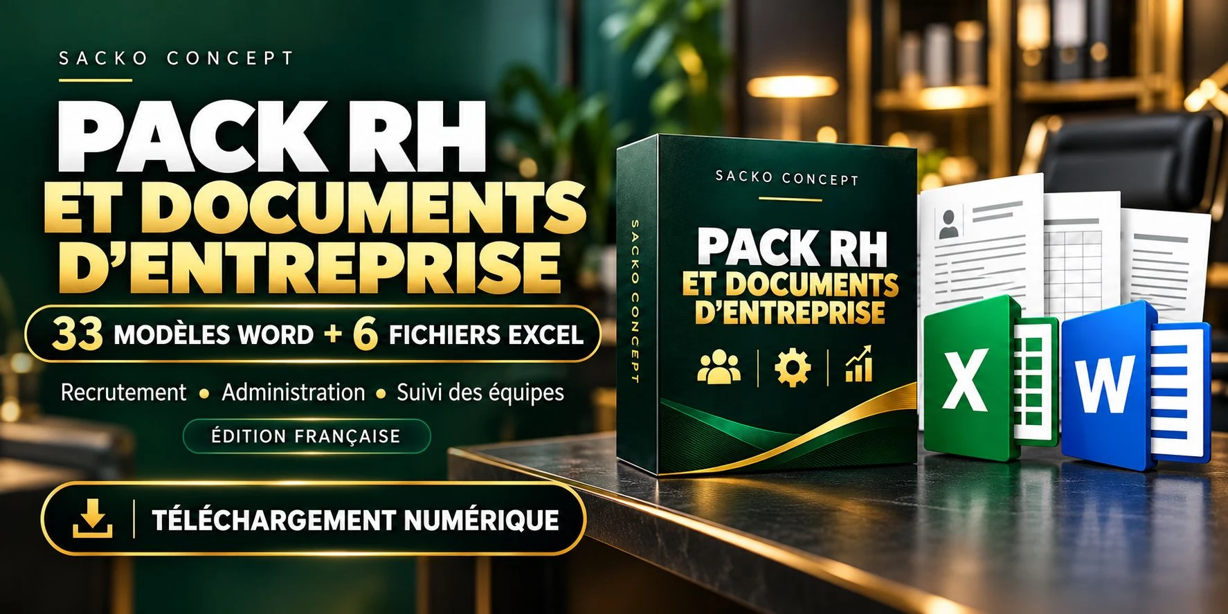 Couverture officielle du pack RH, édition française