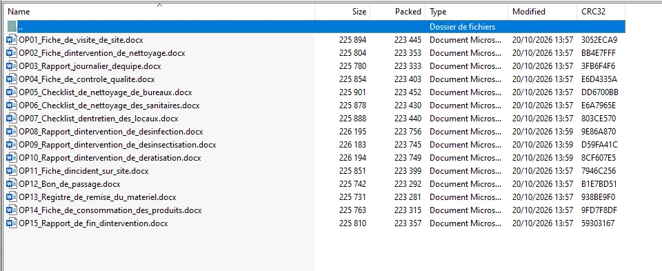 Operations document inventory